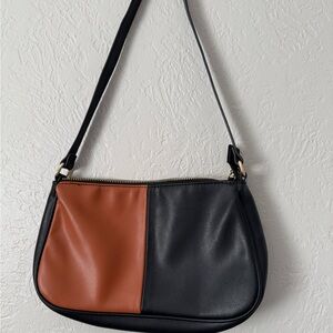 Wild Fable Black and Brown Shoulder Bag